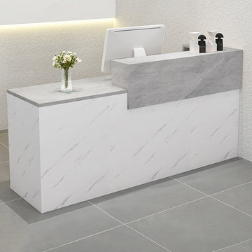 BDLFurniture Modern Reception Desk Commercial Wood Panel Shop Cashier Counter Fully Custom