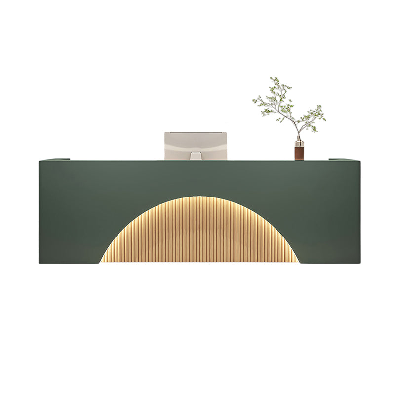 BDLFurniture Modern Salon Reception Desk Boutique Cashier Counter with LED Light Custom Logo