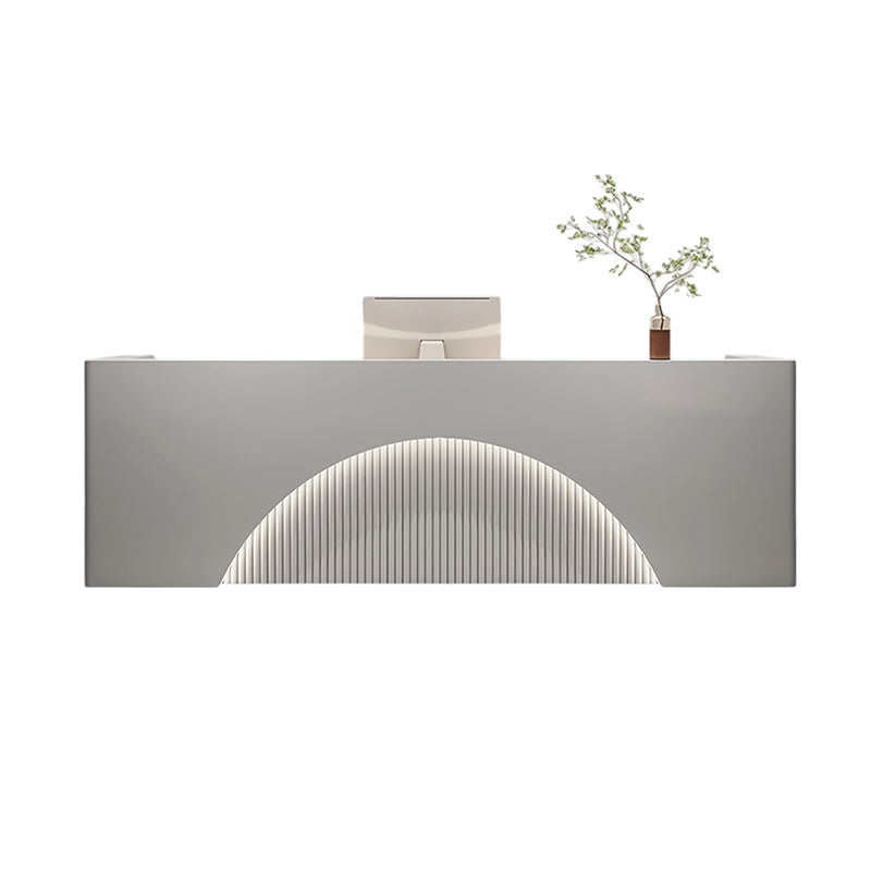 BDLFurniture Modern Salon Reception Desk Boutique Cashier Counter with LED Light Custom Logo