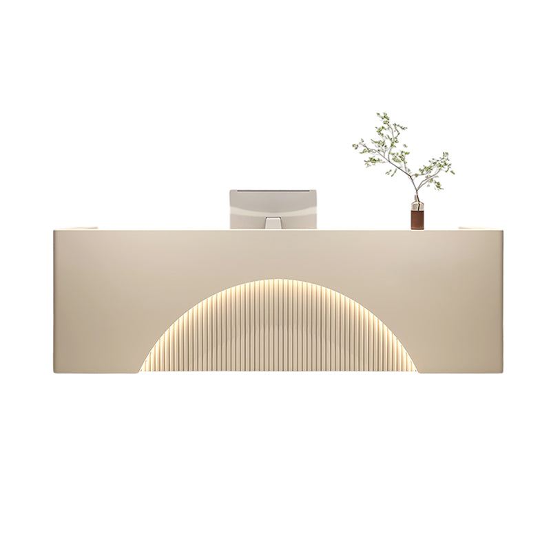 BDLFurniture Modern Salon Reception Desk Boutique Cashier Counter with LED Light Custom Logo
