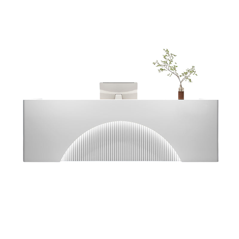 BDLFurniture Modern Salon Reception Desk Boutique Cashier Counter with LED Light Custom Logo
