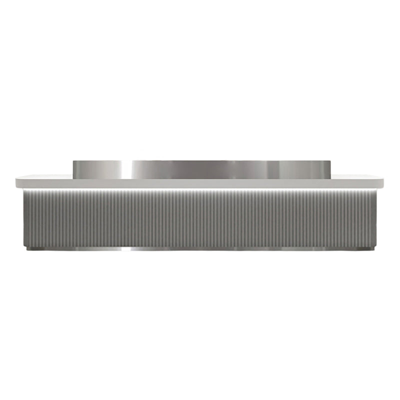 Modern Fluted Reception Desk High Gloss Hotel Lobby Salon Counter Bar Table