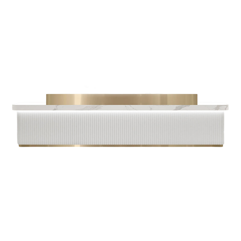 Modern Fluted Reception Desk High Gloss Hotel Lobby Salon Counter Bar Table