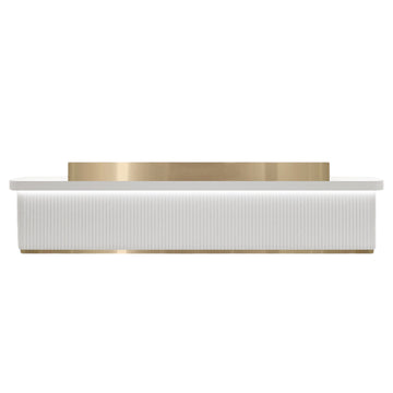 Modern Fluted Reception Desk High Gloss Hotel Lobby Salon Counter Bar Table