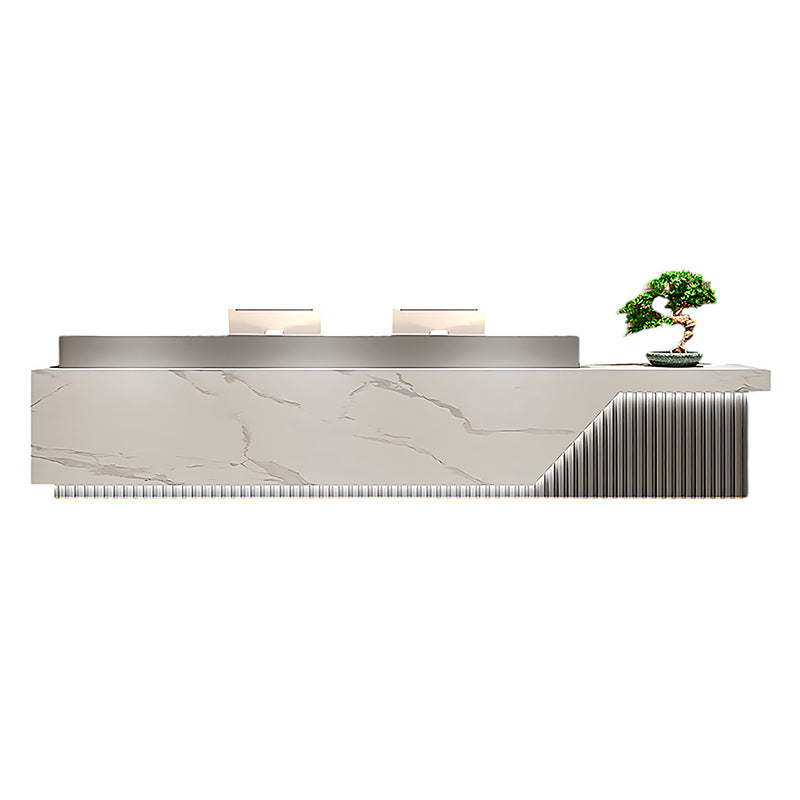 BDLFurniture Modern Chinese Reception Desk Large Hotel Salon Bar Counter LED Custom Logo