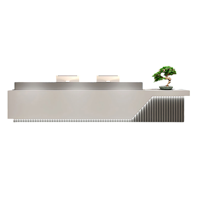 BDLFurniture Modern Chinese Reception Desk Large Hotel Salon Bar Counter LED Custom Logo