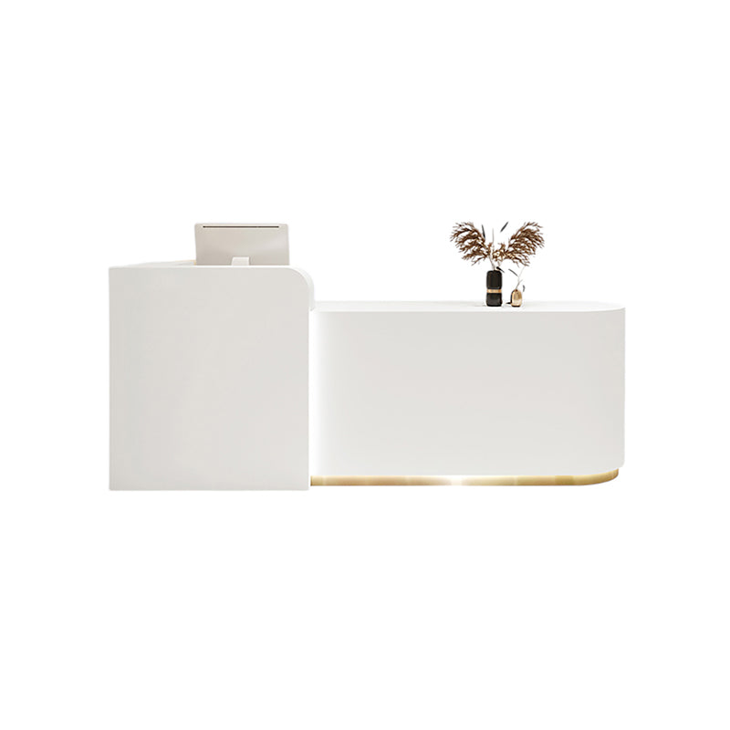 BDLFurniture Modern Gloss Reception Desk Boutique Salon Cashier Counter Table Custom Logo
