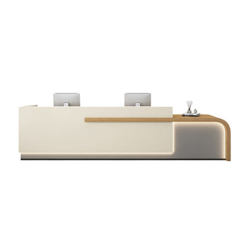 BDLFurniture Modern Gloss Reception Desk Hotel Lobby Commercial Cashier Desk Custom Logo