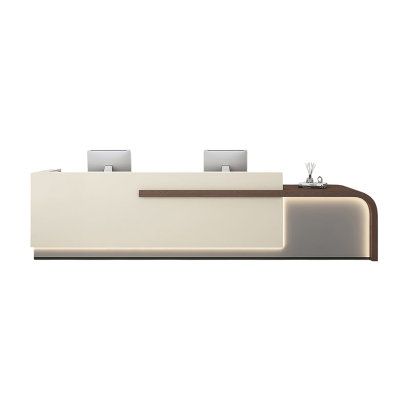 BDLFurniture Modern Gloss Reception Desk Hotel Lobby Commercial Cashier Desk Custom Logo