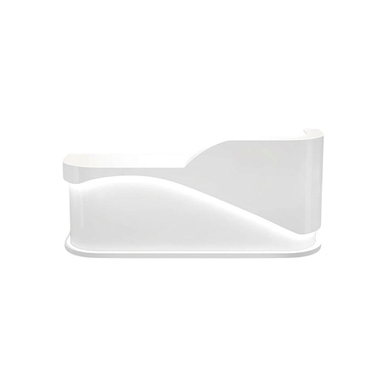 BDLFurniture L Shaped Curved Reception Desk Salon Boutique Cashier Counter Fully Custom