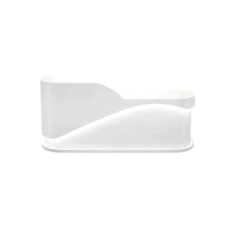 BDLFurniture L Shaped Curved Reception Desk Salon Boutique Cashier Counter Fully Custom