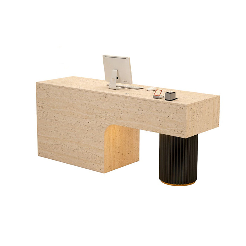 BDLFurniture Modern Reception Desk with LED Light Steel Frame Cashier Counter 80-240cm & Reception Counter