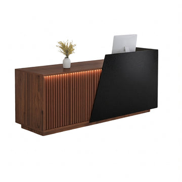BDLFurniture Custom Retail Reception Desk with Free Logo LED Light & Lockable Drawer 110-400cm