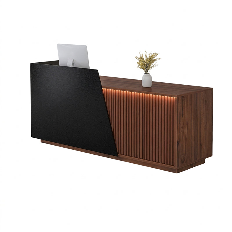 BDLFurniture Custom Retail Reception Desk with Free Logo LED Light & Lockable Drawer 110-400cm