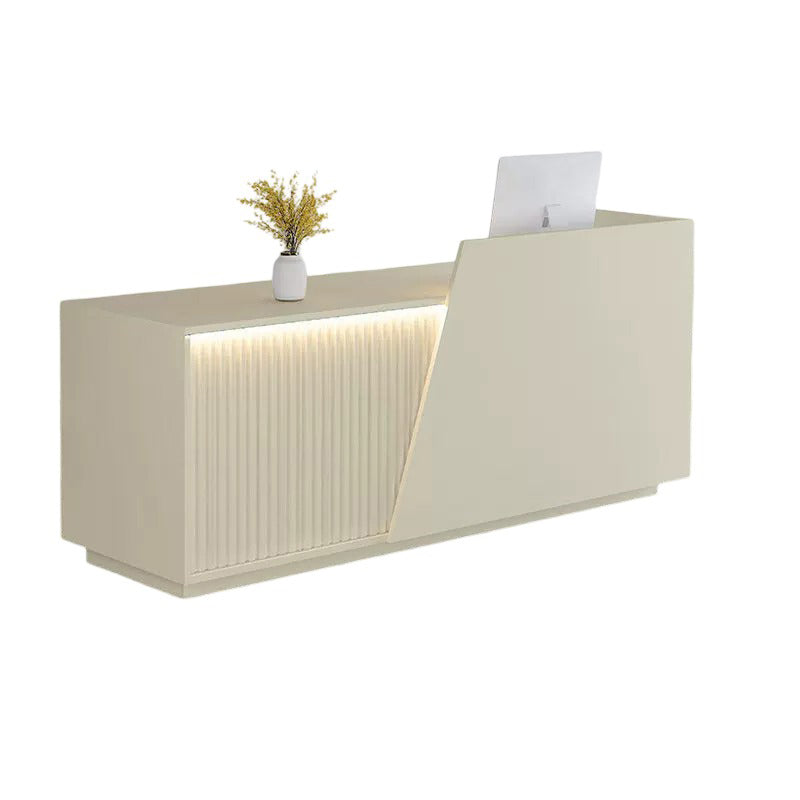 BDLFurniture Custom Retail Reception Desk with Free Logo LED Light & Lockable Drawer 110-400cm