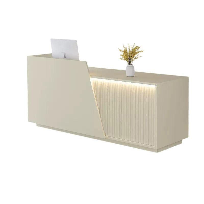 BDLFurniture Custom Retail Reception Desk with Free Logo LED Light & Lockable Drawer 110-400cm