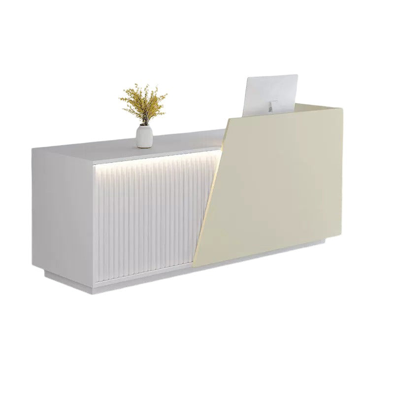 BDLFurniture Custom Retail Reception Desk with Free Logo LED Light & Lockable Drawer 110-400cm