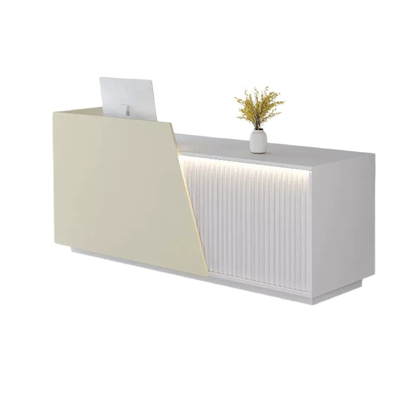 BDLFurniture Custom Retail Reception Desk with Free Logo LED Light & Lockable Drawer 110-400cm