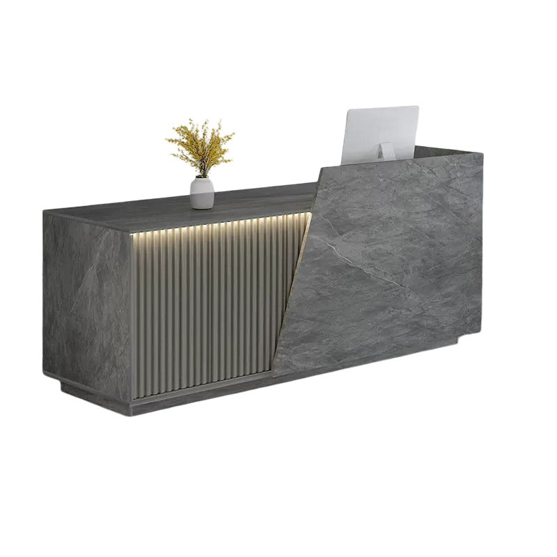 BDLFurniture Custom Retail Reception Desk with Free Logo LED Light & Lockable Drawer 110-400cm