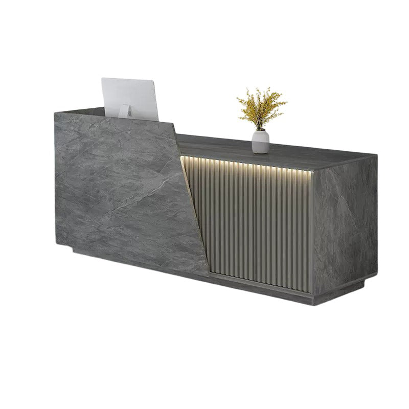 BDLFurniture Custom Retail Reception Desk with Free Logo LED Light & Lockable Drawer 110-400cm