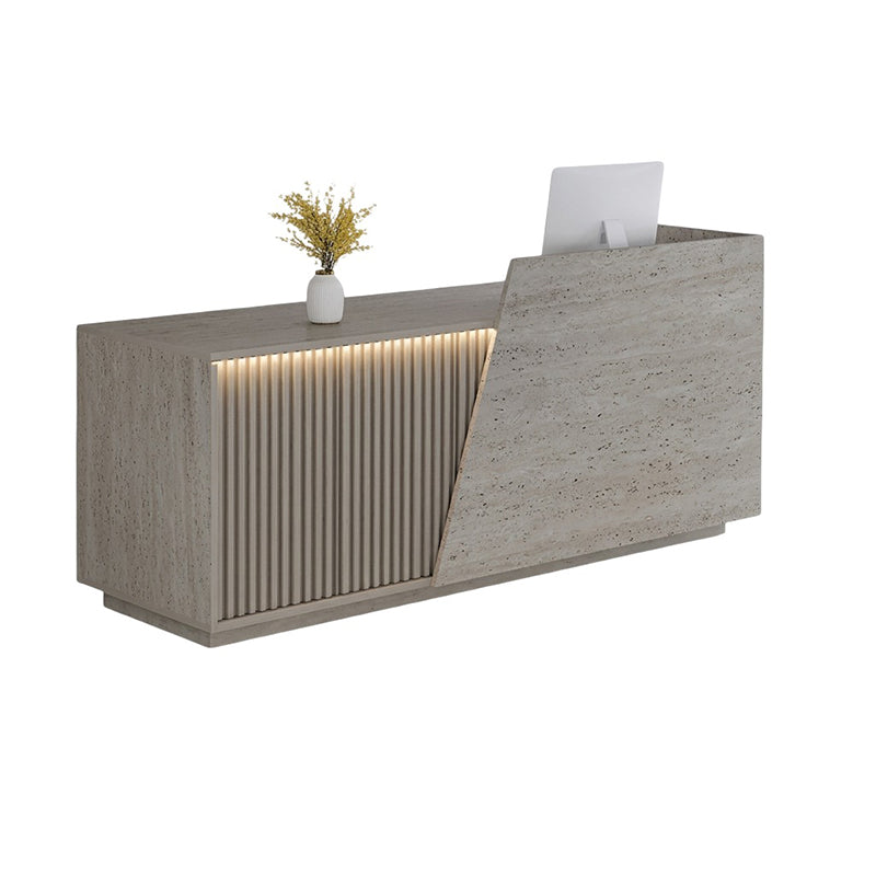 BDLFurniture Custom Retail Reception Desk with Free Logo LED Light & Lockable Drawer 110-400cm