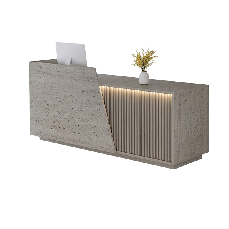 BDLFurniture Custom Retail Reception Desk with Free Logo LED Light & Lockable Drawer 110-400cm