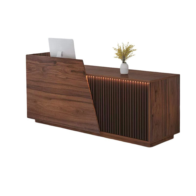 BDLFurniture Custom Retail Reception Desk with Free Logo LED Light & Lockable Drawer 110-400cm