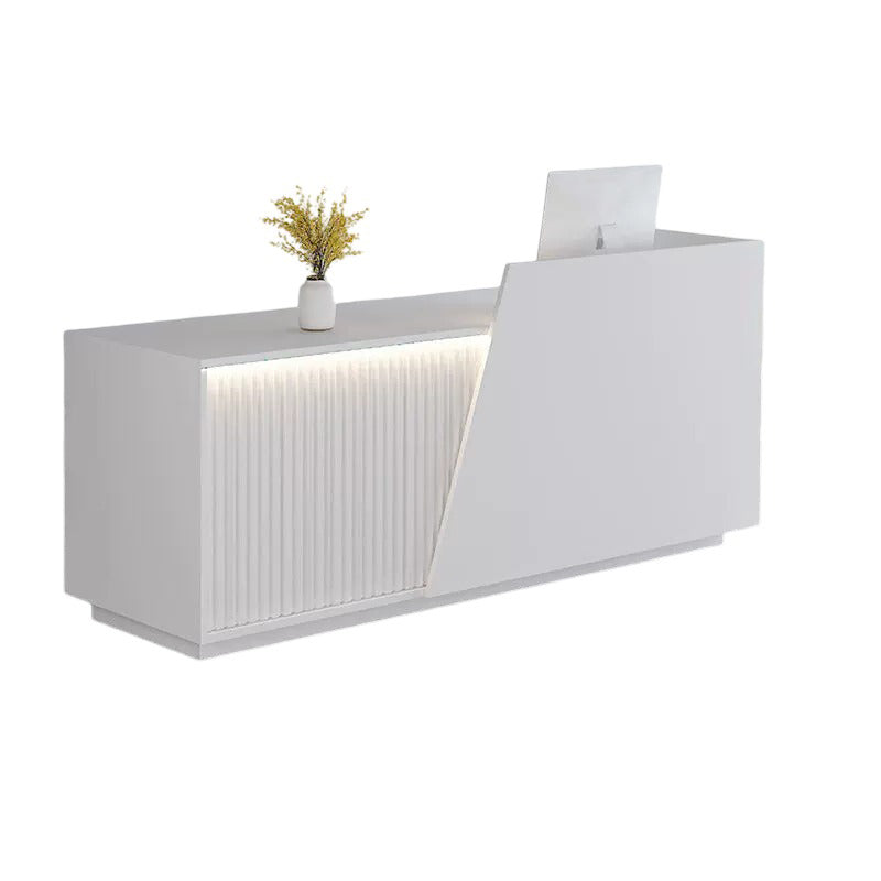 BDLFurniture Custom Retail Reception Desk with Free Logo LED Light & Lockable Drawer 110-400cm