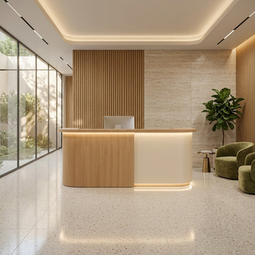 Luxury Salon Reception Desk MDF Countertop Yoga Studio Retail Service Desk