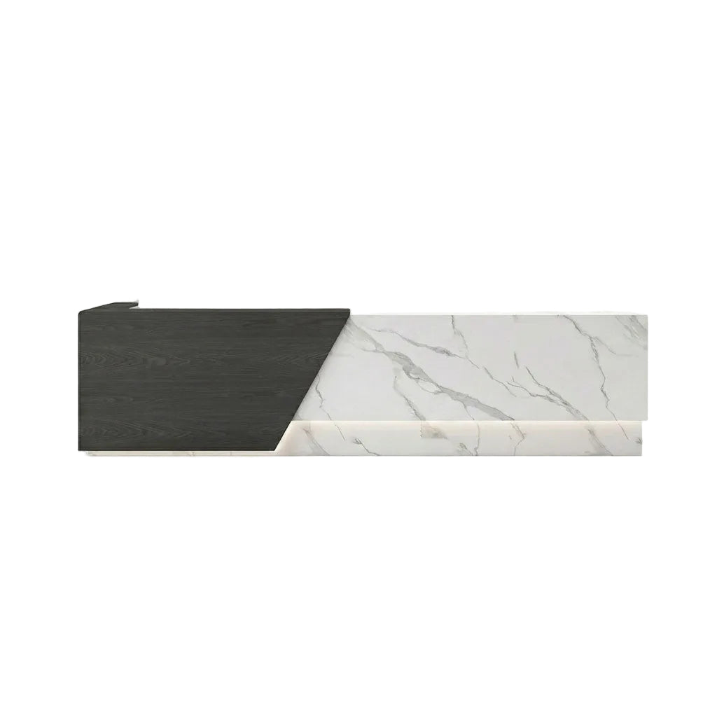 Fully Assembled Corporate Reception Desk Gloss Hotel Lobby Bar Salon Counter