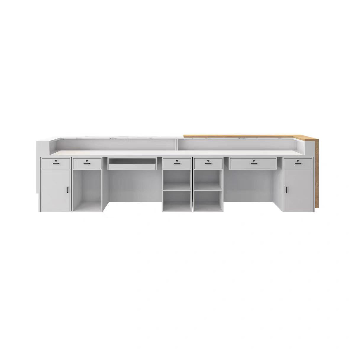 Fully Assembled Corporate Reception Desk Gloss Hotel Lobby Bar Salon Counter