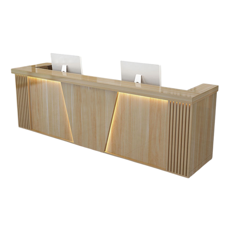 Corporate Reception Desk Boutique Counter Commercial Bar Table 120-480cm Salon
