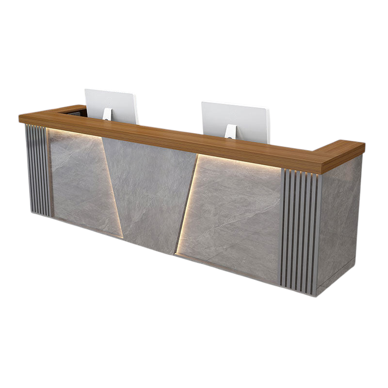 Corporate Reception Desk Boutique Counter Commercial Bar Table 120-480cm Salon