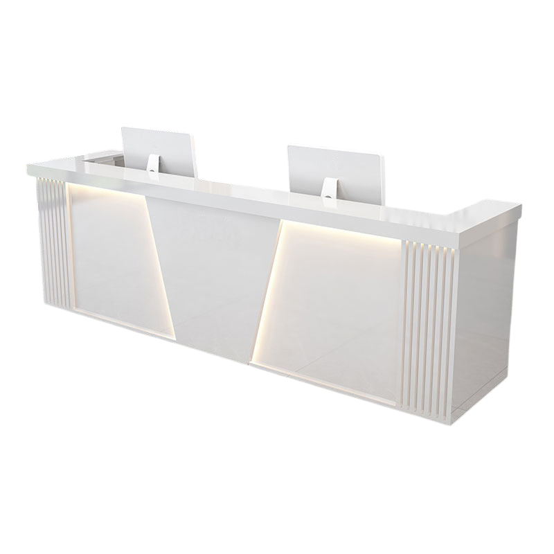 Corporate Reception Desk Boutique Counter Commercial Bar Table 120-480cm Salon