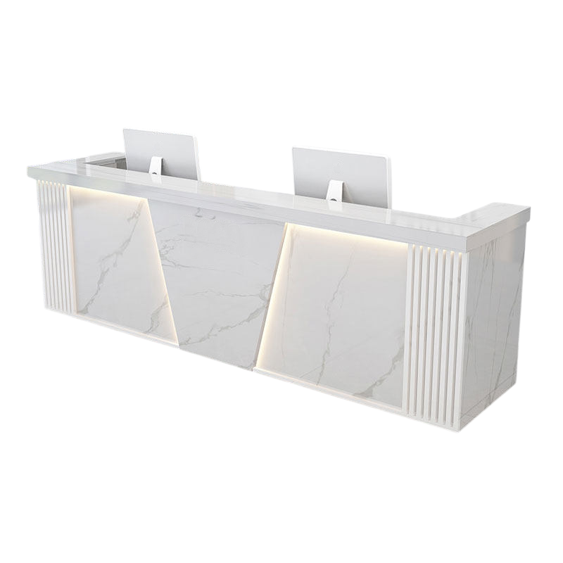 Corporate Reception Desk Boutique Counter Commercial Bar Table 120-480cm Salon