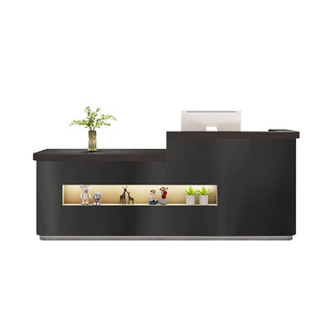 Fully Assembled Stainless Steel Counter Corporate Reception Desk Salon 100-400cm