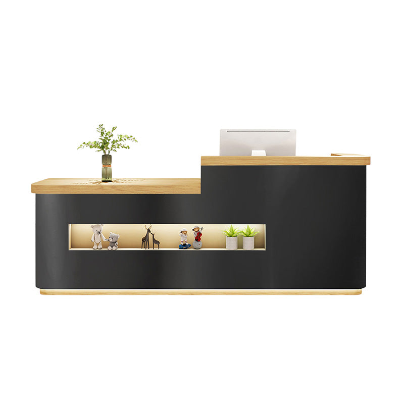 Fully Assembled Stainless Steel Counter Corporate Reception Desk Salon 100-400cm