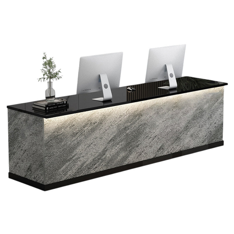 High Gloss Reception Desk Luxury Corporate Office Front Salon Shop Bar Counter
