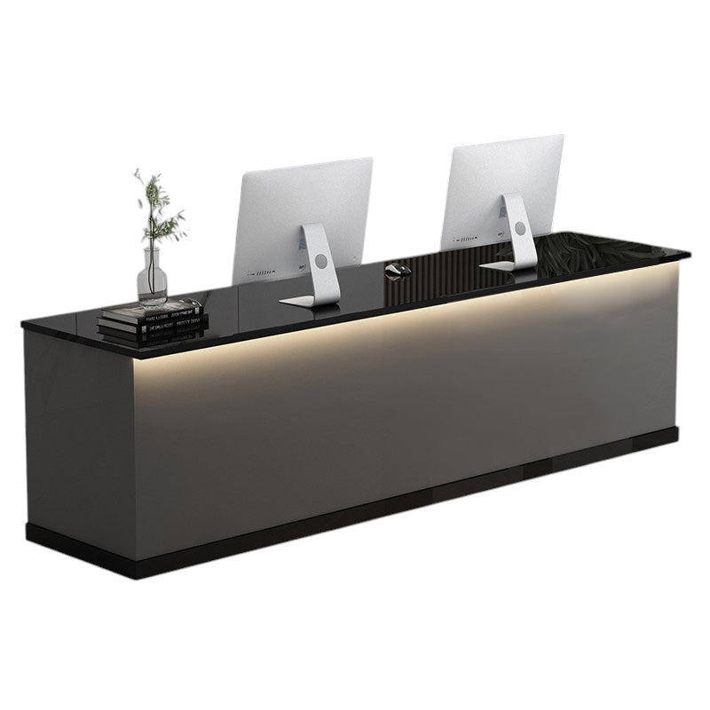 High Gloss Reception Desk Luxury Corporate Office Front Salon Shop Bar Counter