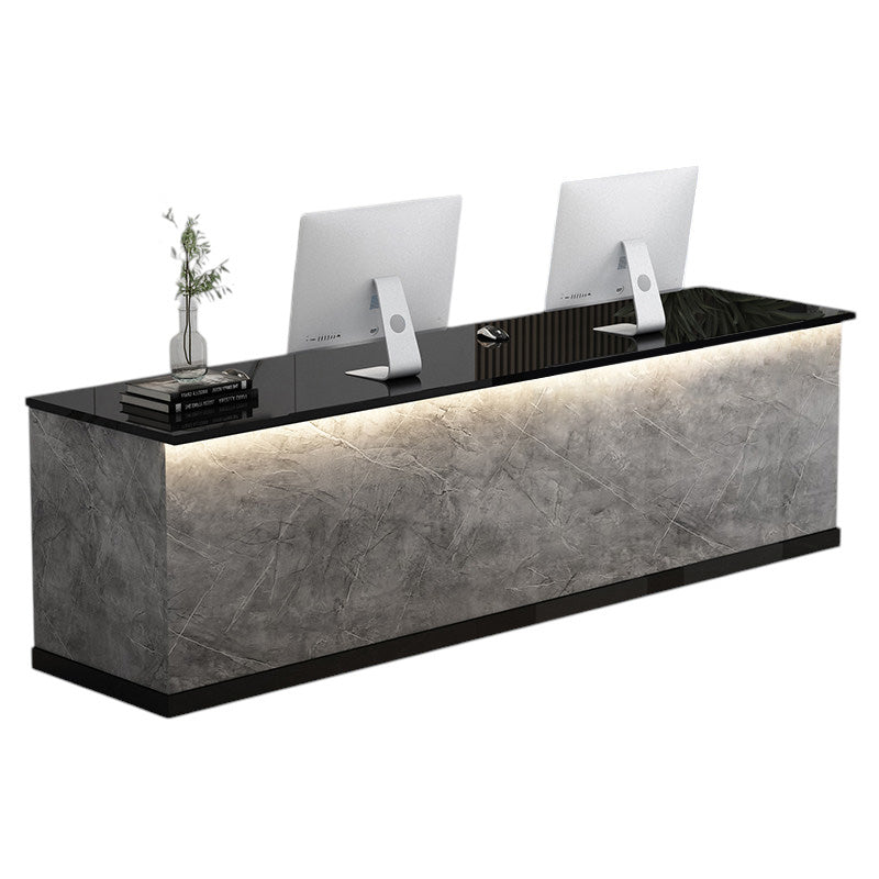 High Gloss Reception Desk Luxury Corporate Office Front Salon Shop Bar Counter