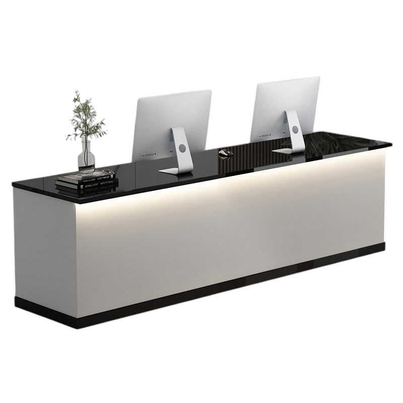 High Gloss Reception Desk Luxury Corporate Office Front Salon Shop Bar Counter