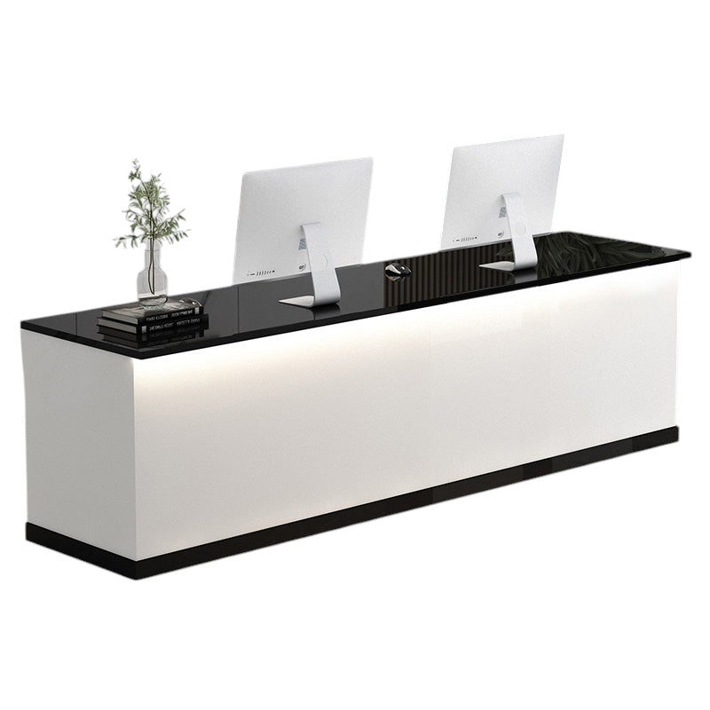 High Gloss Reception Desk Luxury Corporate Office Front Salon Shop Bar Counter