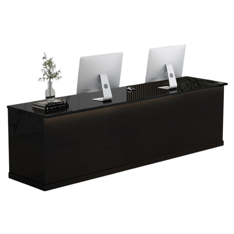 High Gloss Reception Desk Luxury Corporate Office Front Salon Shop Bar Counter