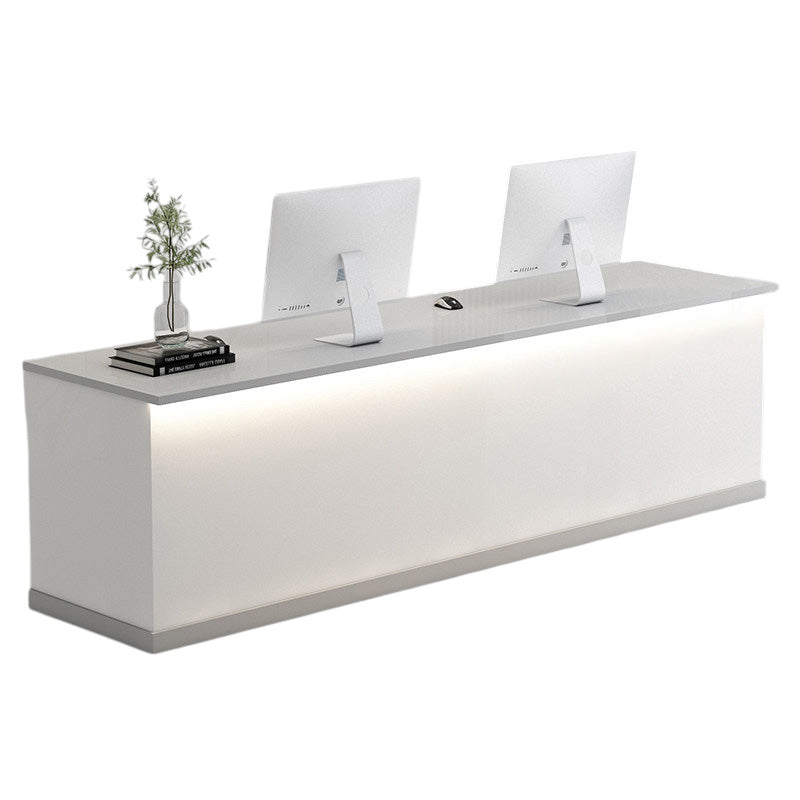 High Gloss Reception Desk Luxury Corporate Office Front Salon Shop Bar Counter