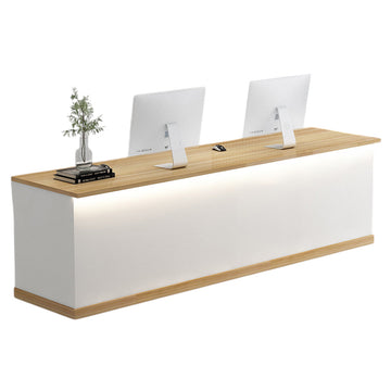 High Gloss Reception Desk Luxury Corporate Office Front Salon Shop Bar Counter