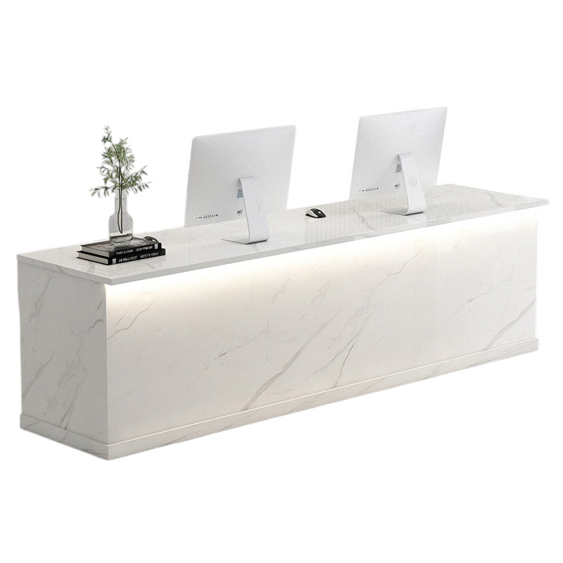 High Gloss Reception Desk Luxury Corporate Office Front Salon Shop Bar Counter