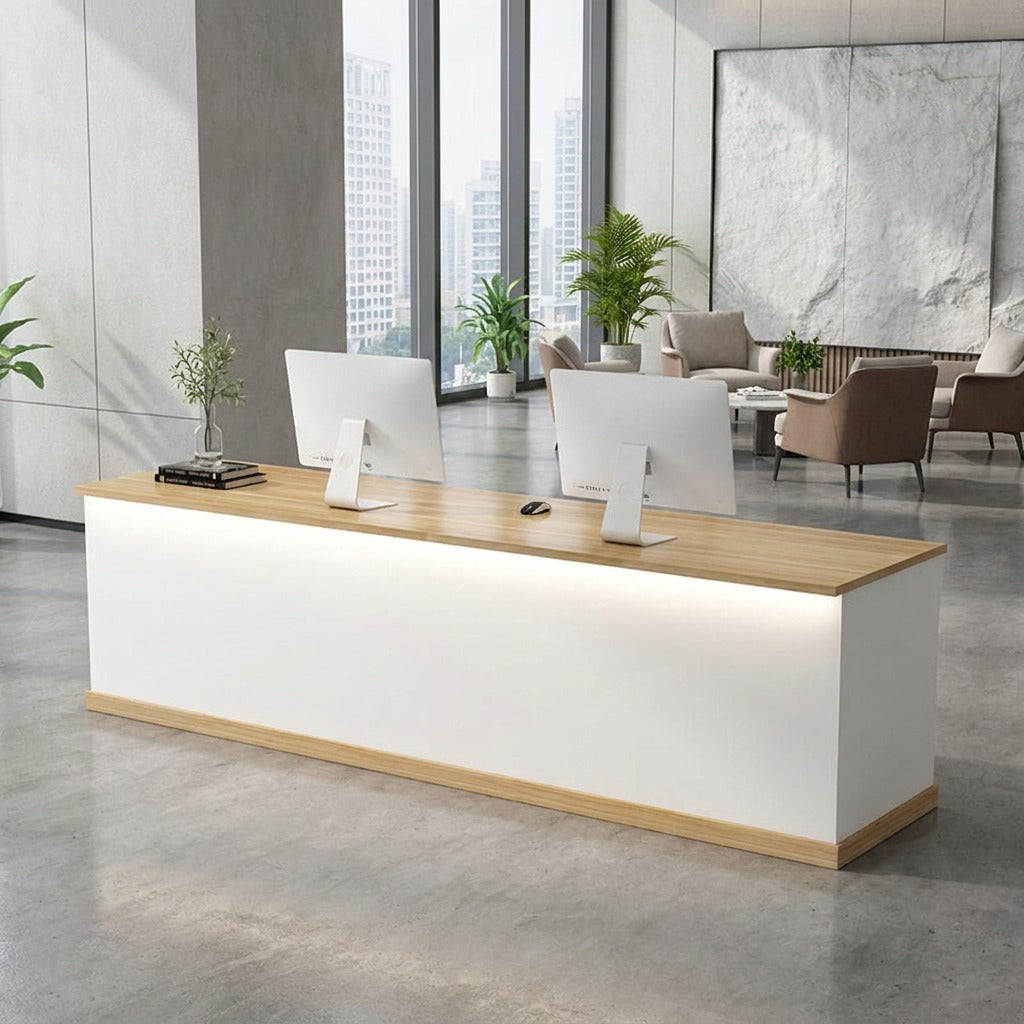 High Gloss Reception Desk Luxury Corporate Office Front Salon Shop Bar Counter