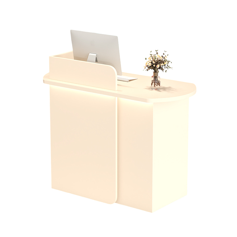 LED Reception Desk Compact Counter Retail Checkout Desk Boutique Shop 80 120cm