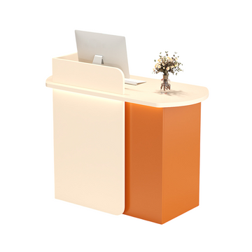 LED Reception Desk Compact Counter Retail Checkout Desk Boutique Shop 80 120cm