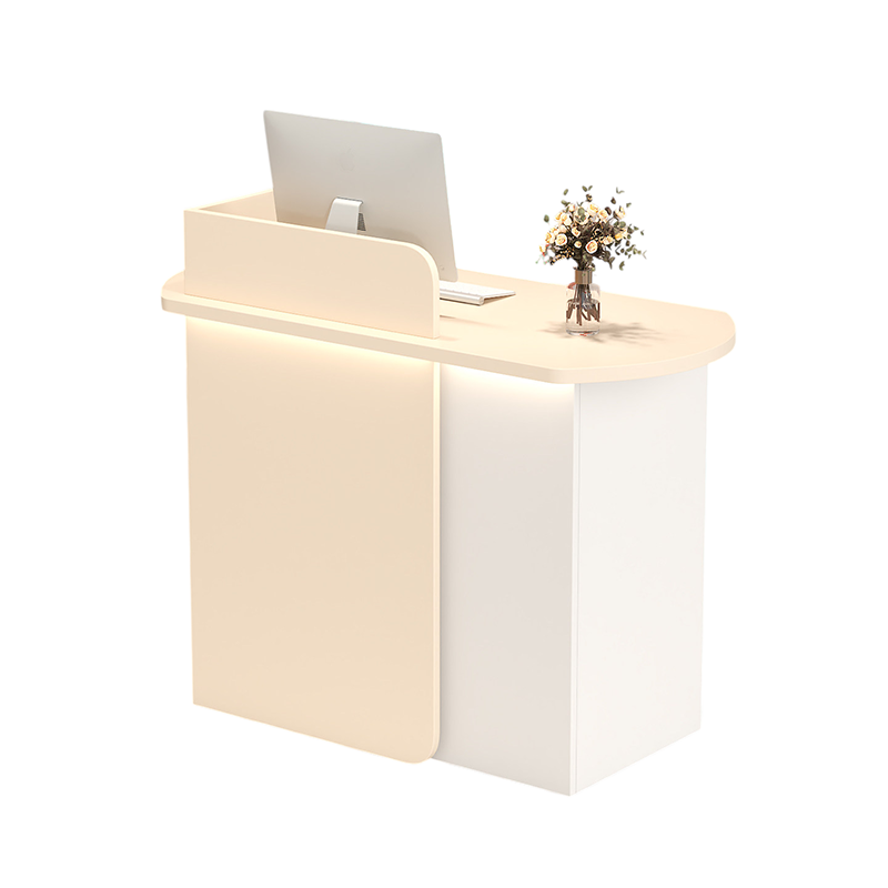 LED Reception Desk Compact Counter Retail Checkout Desk Boutique Shop 80 120cm